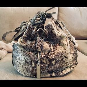 ❌SOLD❌ Botkier Large Snakeskin Embossed Bucket Bag